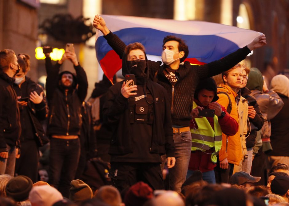 Rusijoje per A. Navalno palaikymo akcijas sulaikyta daugiau kaip 1,7 tūkst. žmonių