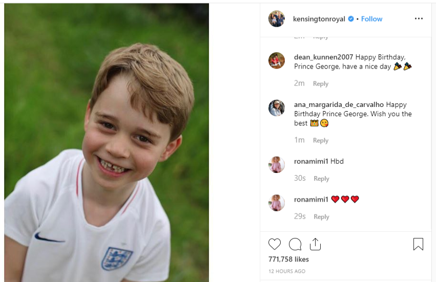 Princas George'as švenčia šeštąjį gimtadienį: dovanoja plačią šypseną