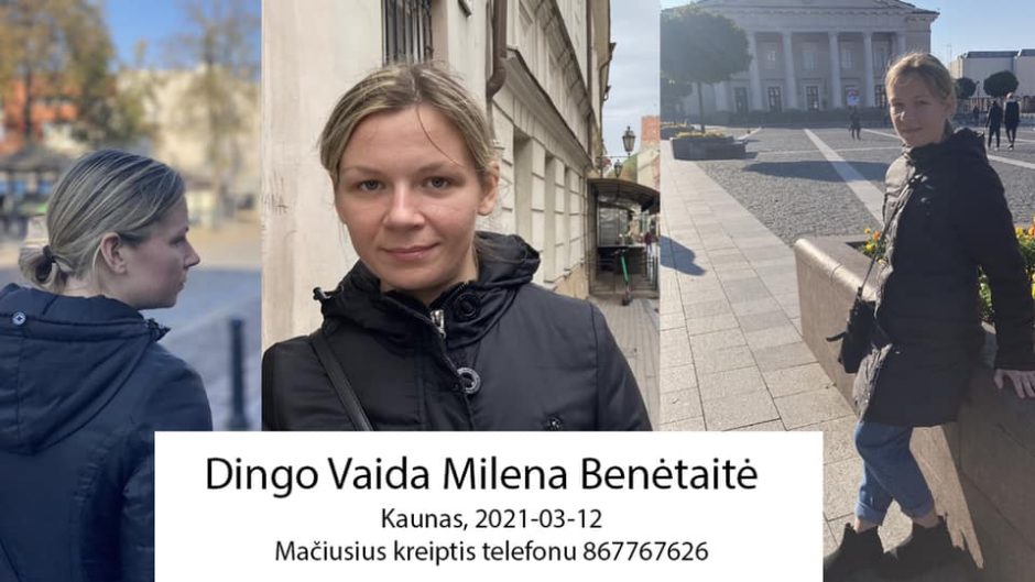 Mįslingai dingusi jauna moteris atsirado (papildyta policijos komentaru)