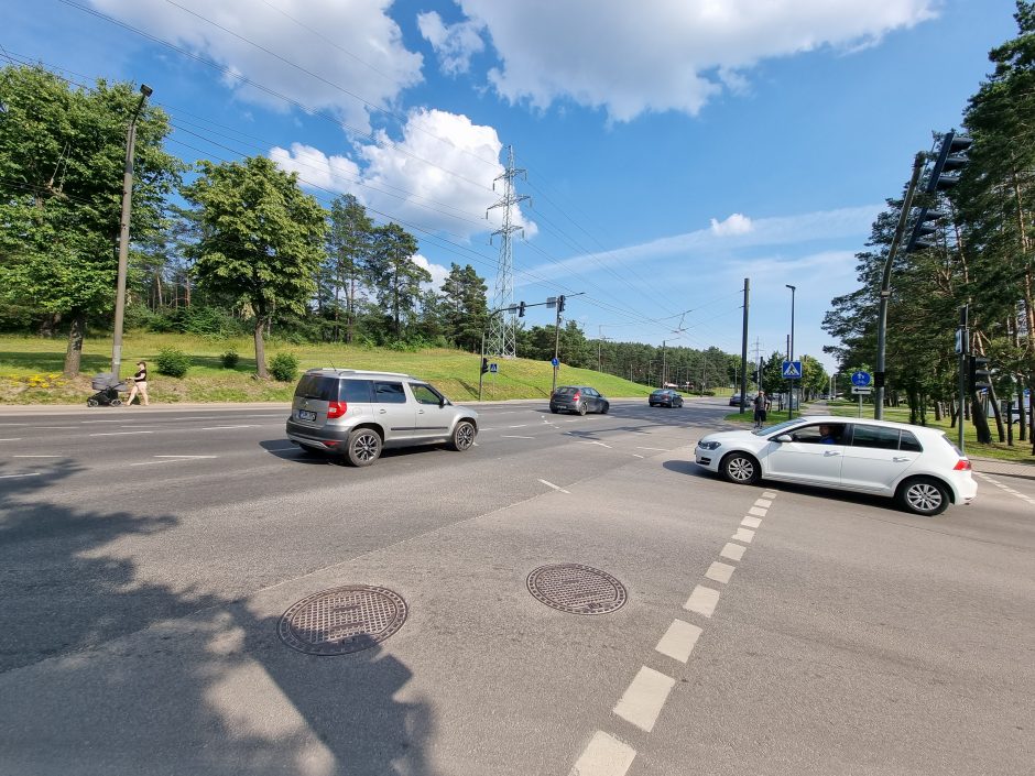 Dėl užstrigusio šviesoforo – chaosas T. Masiulio g.