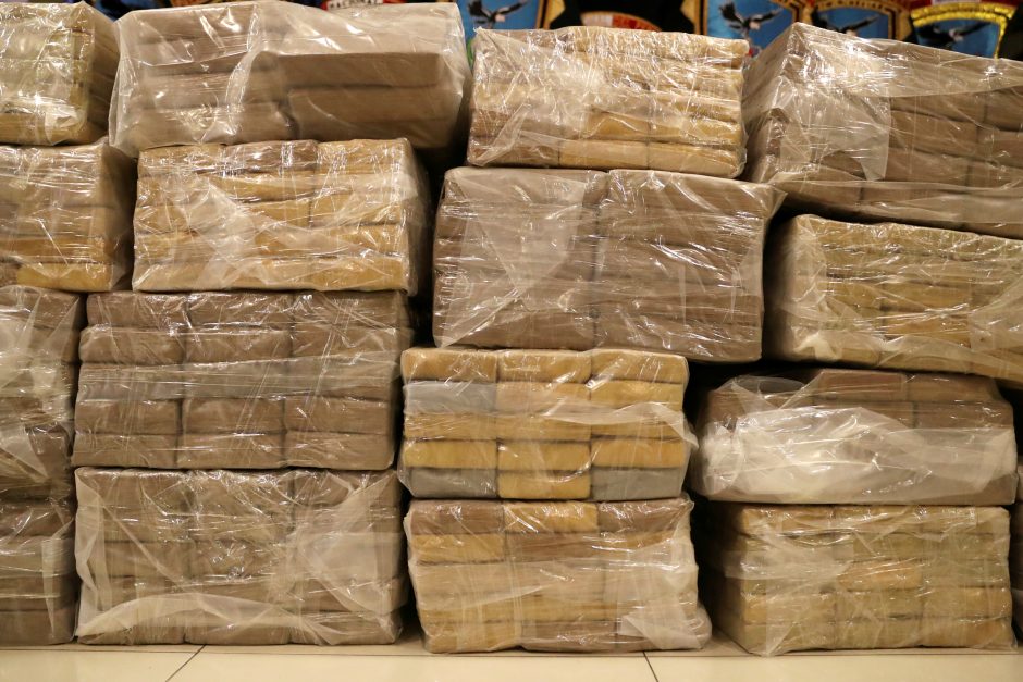 JAV uoste pareigūnai konfiskavo 77 mln. JAV dolerių vertės kokaino siuntą