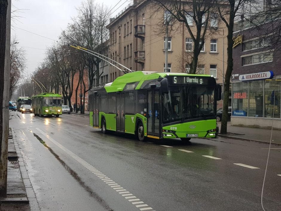 Miesto centre eismą trikdė netikėta kliūtis