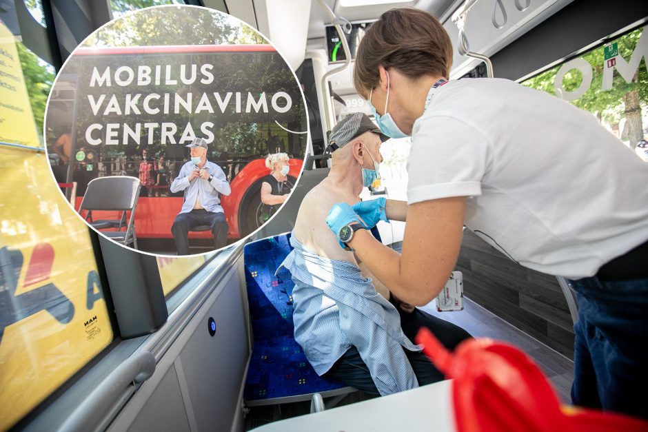 Mobilus vakcinacijos kabinetas: pirmajai rugpjūčio savaitei – dvi dešimtys stotelių