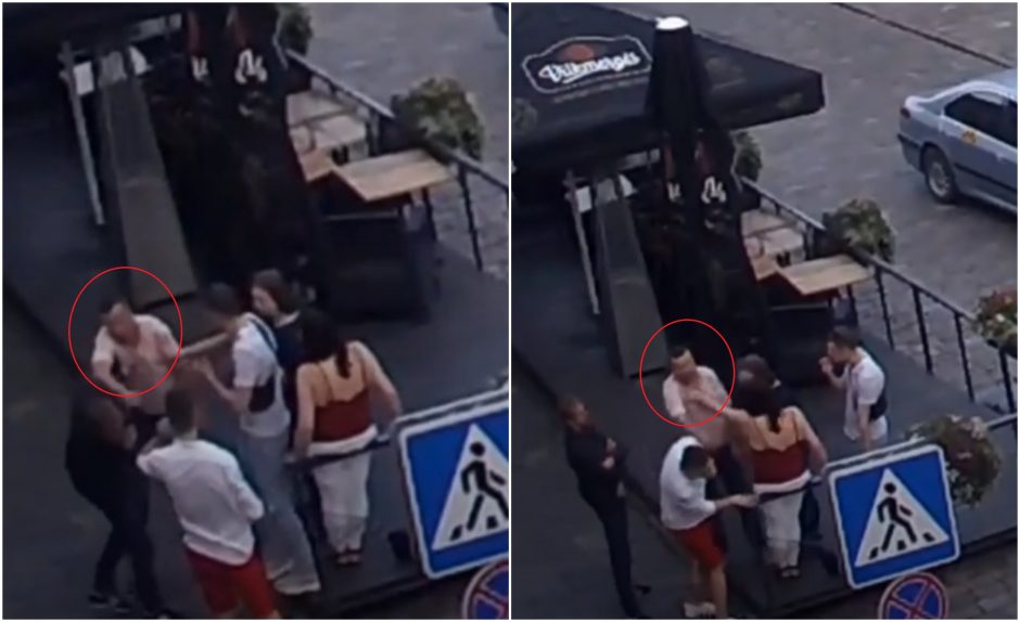 Rotušės aikštės kavinėje vyras į darbą paleido kumščius: dabar jo ieško policija
