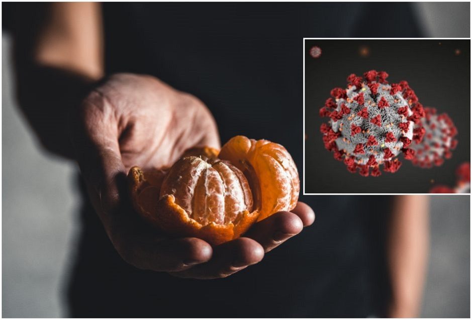 Mįslinga istorija: vyras koronavirusu užsikrėtė nuo mandarino?
