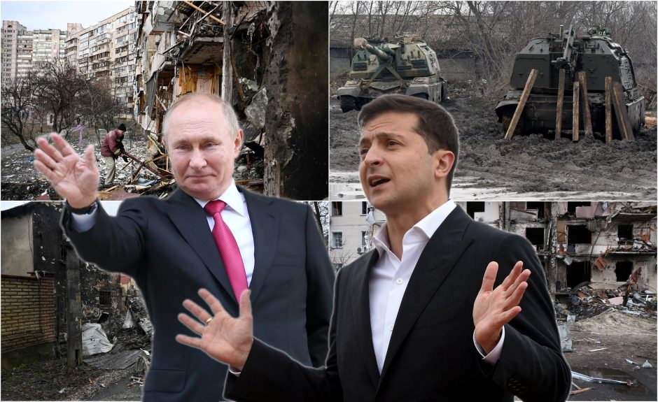 V. Zelenskis ragina V. Putiną derėtis, o rusai ukrainiečiams siūlo pasiduoti