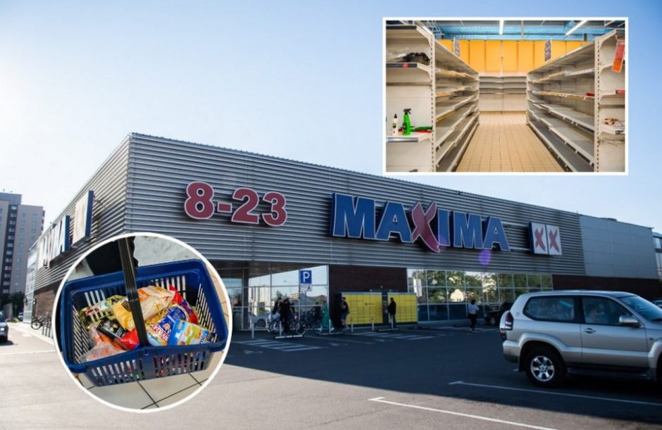 Panevėžyje remontui uždaroma „Maxima“: pirkėjai nusiaubė parduotuvės lentynas