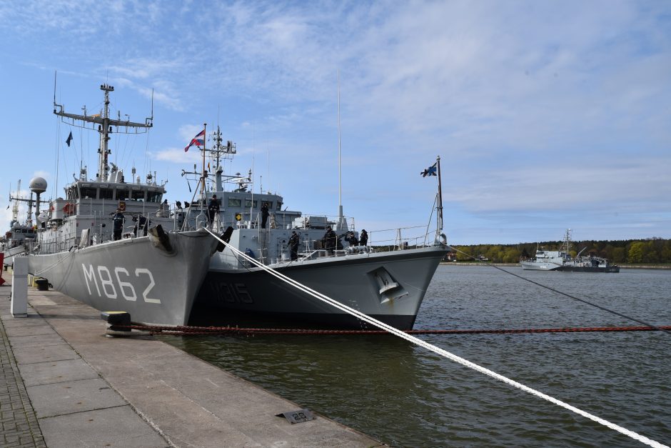 Klaipėdoje prisišvartavo NATO priešmininių laivų grupė