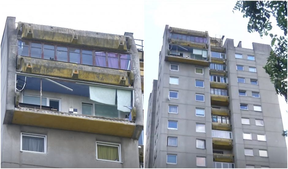 Naujos detalės dėl sostinėje nukritusio balkono: apie pavojų buvo įspėta