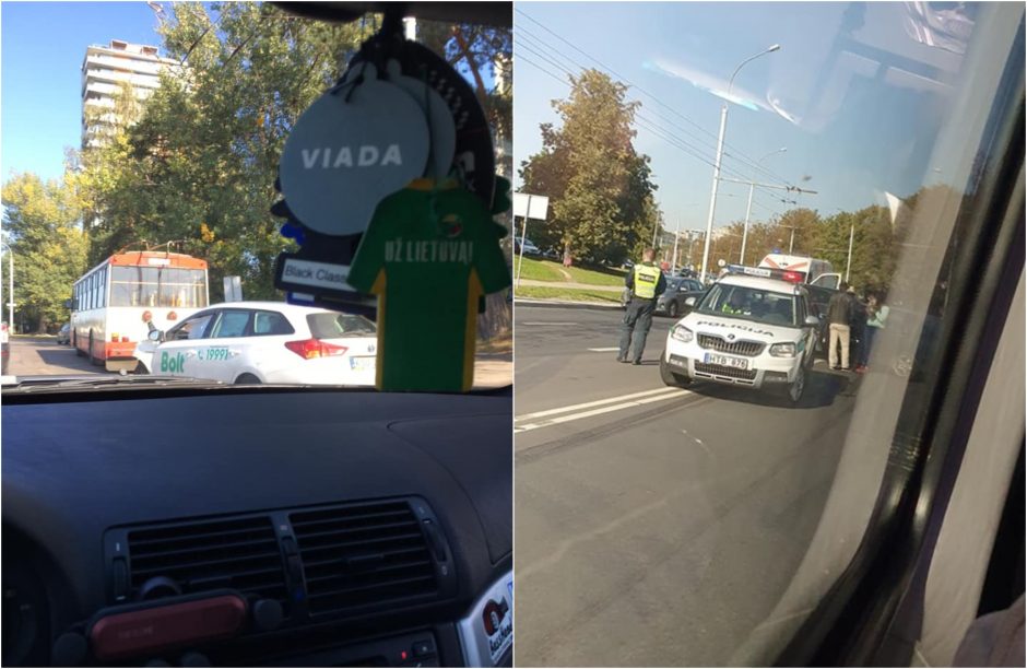 Vilniuje virš 3 promilių įpūtęs „Bolt“ vairuotojas atsitrenkė į troleibusą
