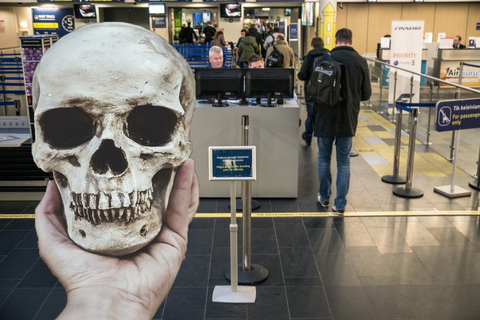 Šiurpu: oro uosto siuntų terminale rasta, kaip įtariama, žmogaus kaukolė