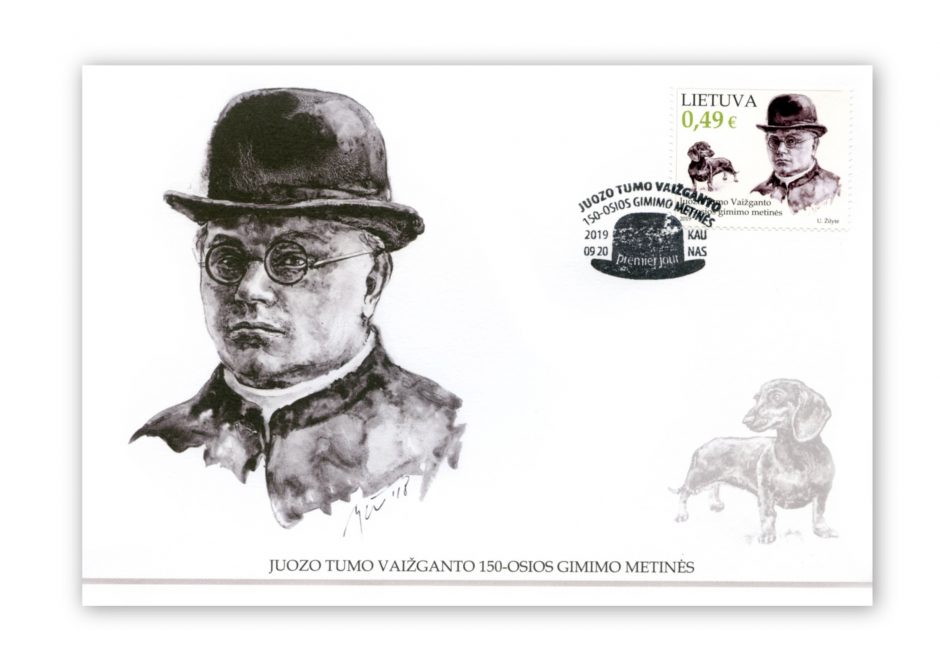 Išleidžiamas pašto ženklas J. Tumui-Vaižgantui ir jo taksui