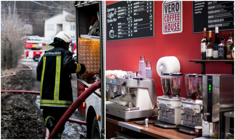 Kavos gurmanų buveinėje Šančiuose kilo gaisras: ugniagesiai darbavosi valandą