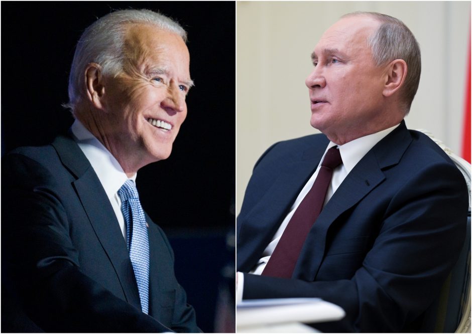 J. Bidenas per įtemptą susitikimą Ženevoje nubrėš „raudonas linijas“ V. Putinui