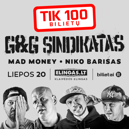 Į „G&G Sindikato“ koncertą – tik 100 bilietų