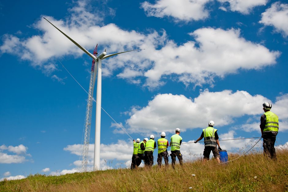 Prognozė: Baltijos šalių vėjo jėgainių bendra galia iki 2020 m. padvigubės