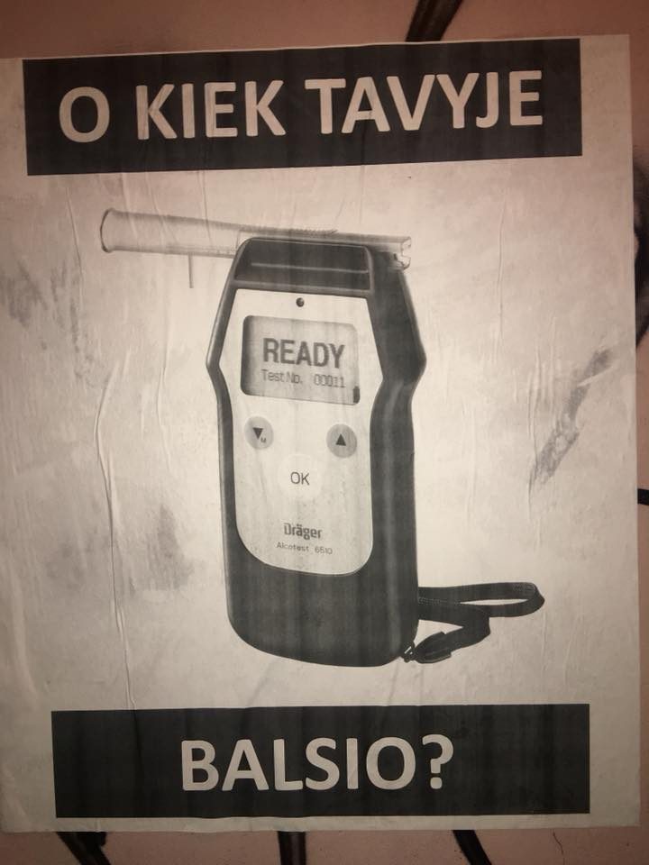 Plakatas šokiravo ne vieną: L. Balsys – jau alkoholizmo simbolis?