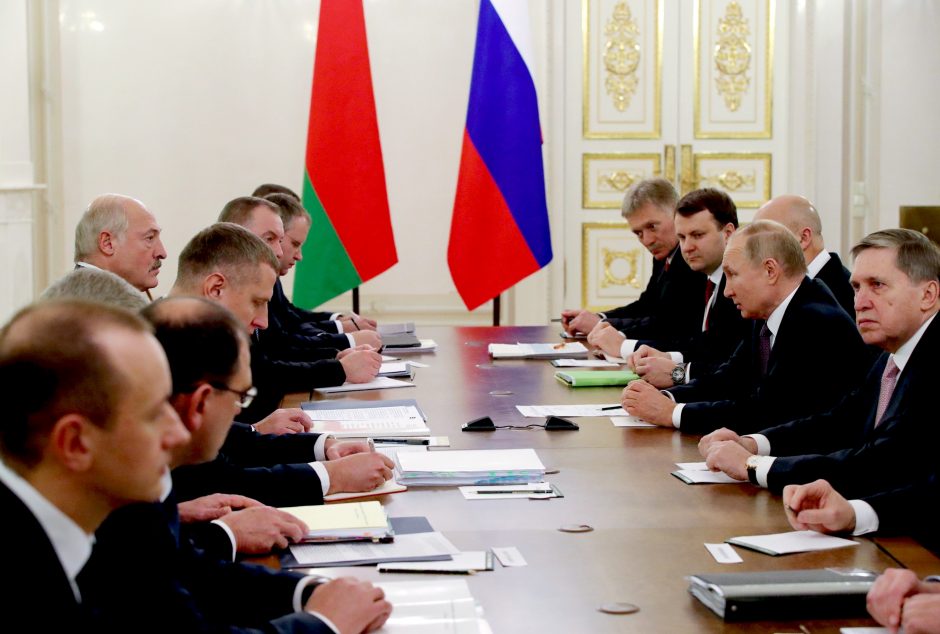 Rusijos ir Baltarusijos prezidentai aptaria gilesnės integracijos perspektyvas
