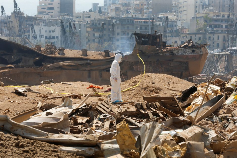 Beirute po milžiniško sprogimo tebeieškoma daugiau kaip 60 žmonių