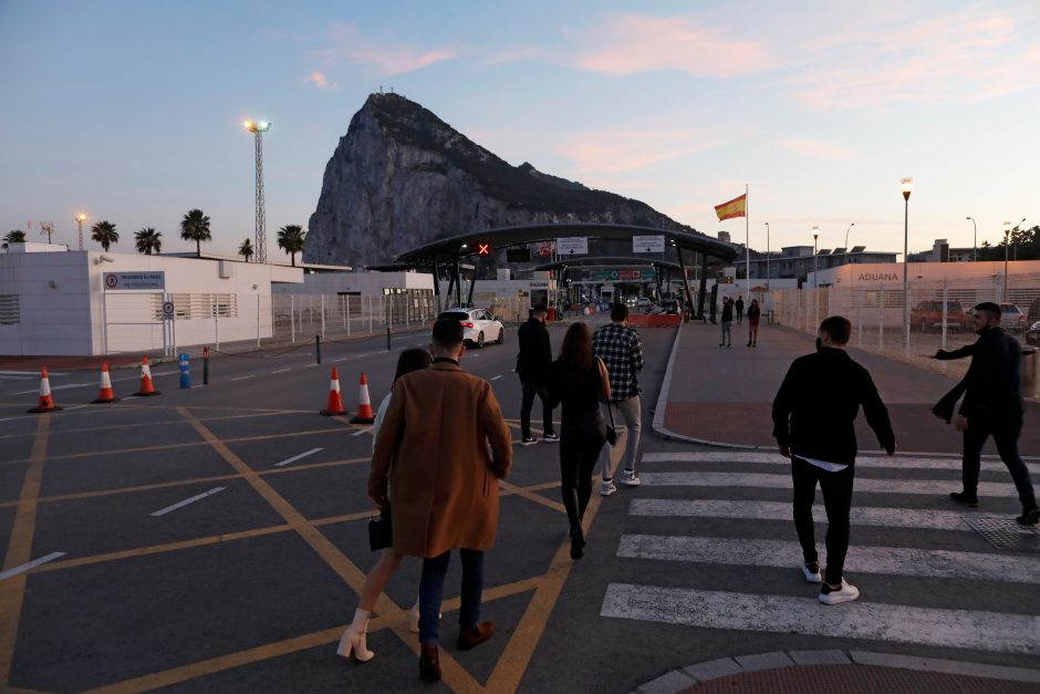 Pasiektas susitarimas dėl tvarkos pasienyje tarp Gibraltaro ir Ispanijos