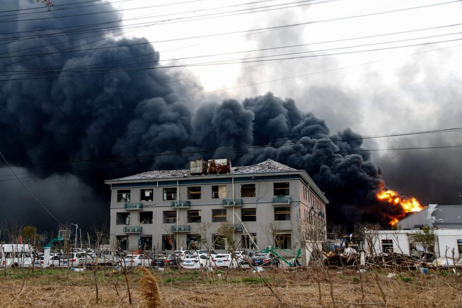 Sprogimo Kinijos chemijos fabrike aukų padaugėjo iki 47