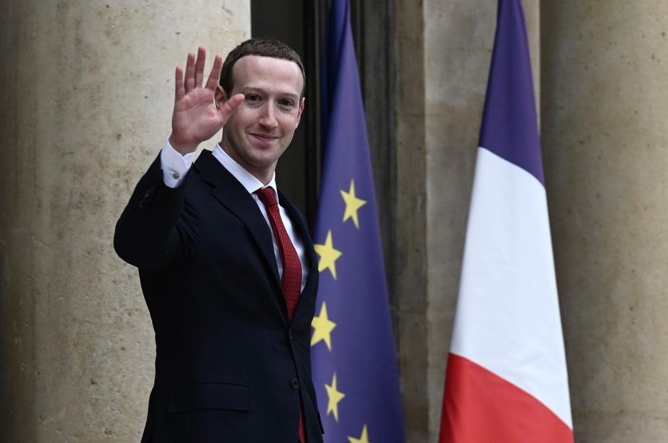 „Facebook“ vadovas susitiko su Prancūzijos prezidentu