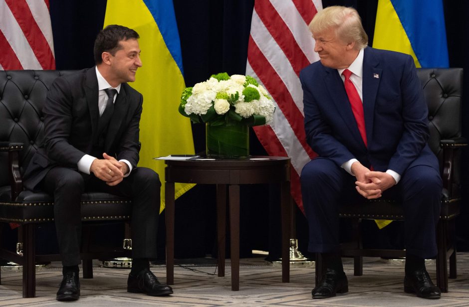Ukrainos prezidentas: per pokalbį su D. Trumpu šantažo nebuvo