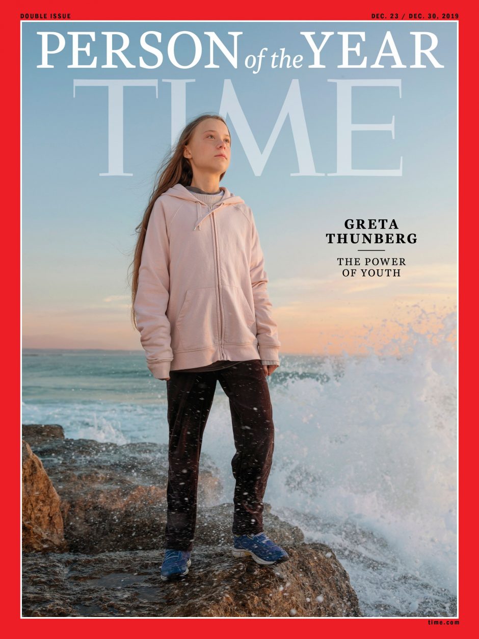 Klimato aktyvistė G. Thunberg išrinkta žurnalo „Time“ metų asmenybe