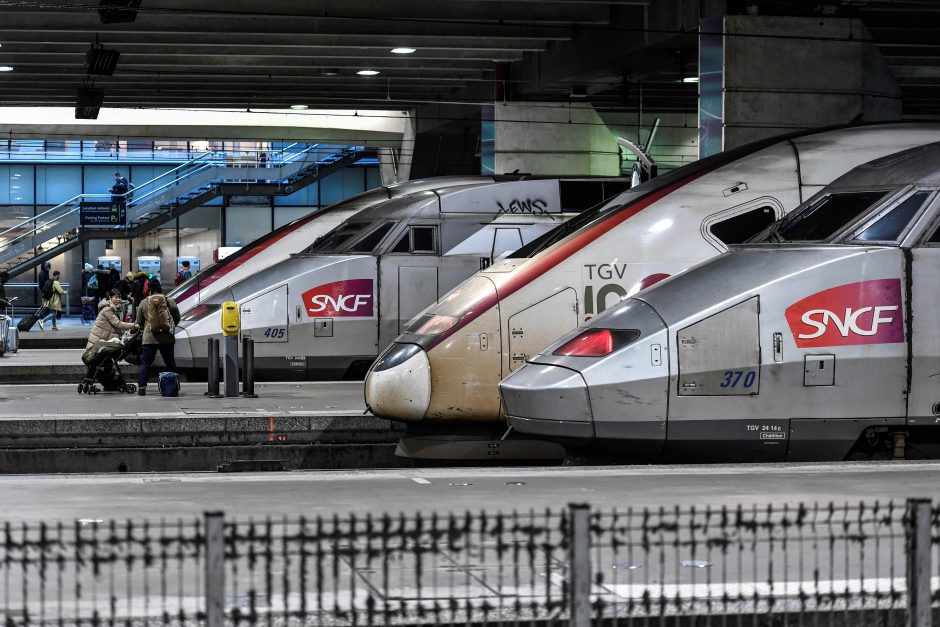 Prancūzijos geležinkelininkų streikas pasiekė trukmės rekordą