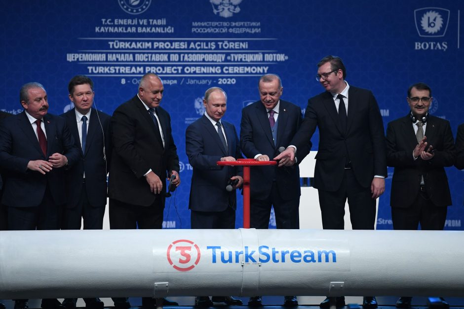 V. Putinas kartu su kitais lyderiais oficialiai atidarė „TurkStream