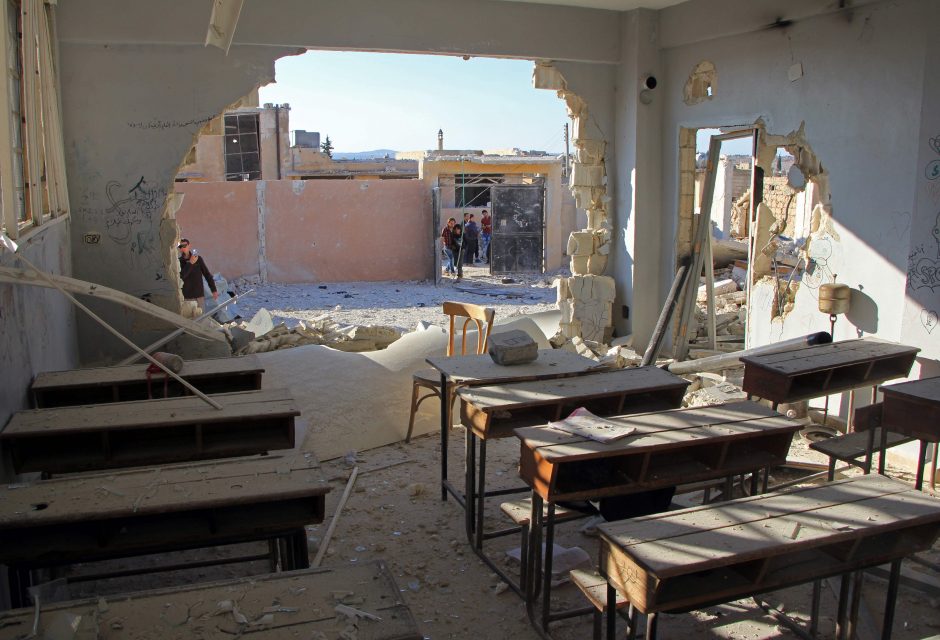 UNICEF: aviacijos smūgiai Sirijos mokyklai – karo nusikaltimas