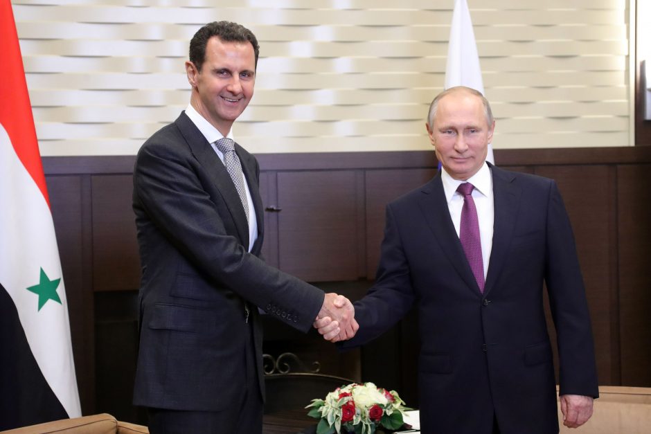 Įvardijo galimas V. Putino ir B. al-Assado susitikimo pasekmes
