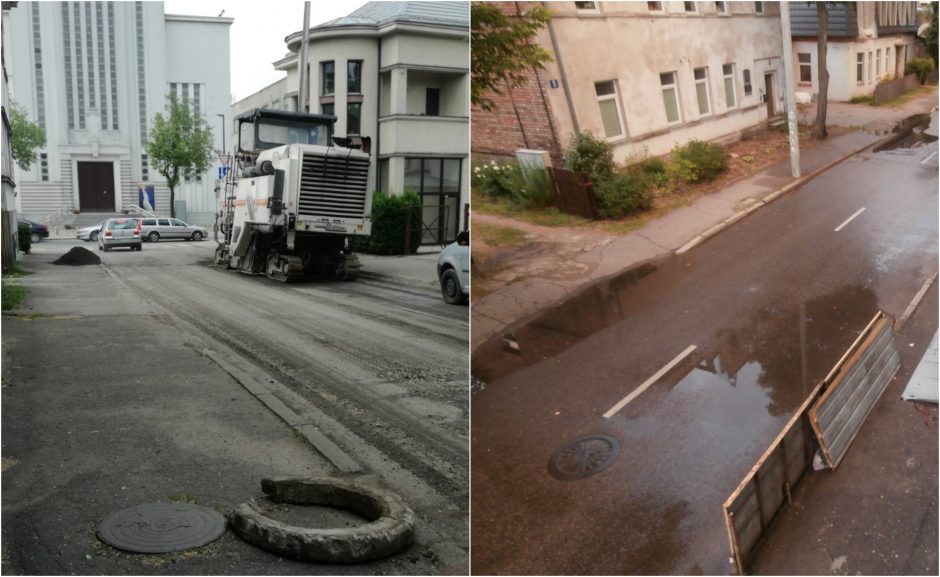 Neramina gatvės remontas Žaliakalnyje: bus problemų dėl lietaus nuotekų?