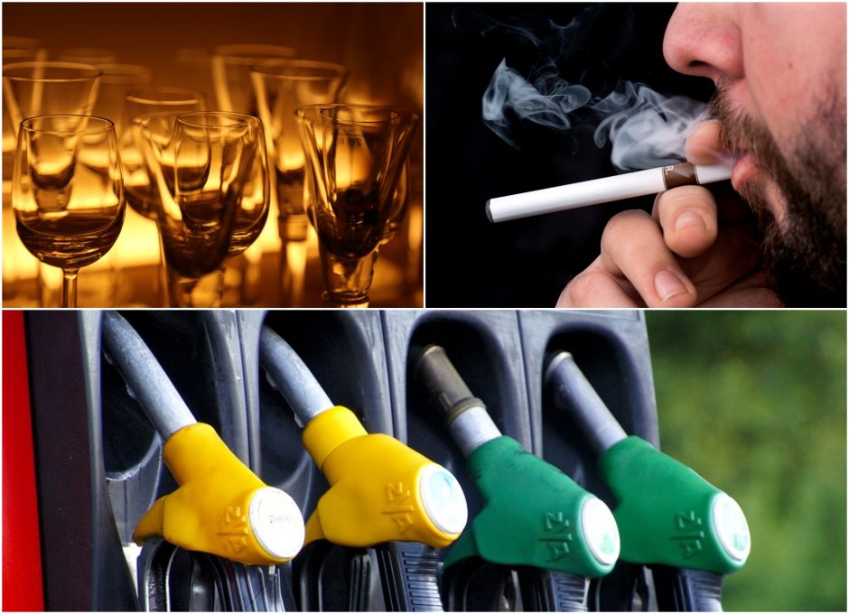 Alkoholio, tabako ir degalų akcizų didinimui uždegta žalia šviesa