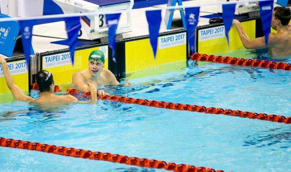 Lietuvos plaukikų estafetės komanda universiadoje liko septinta