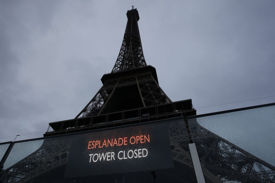 Dėl protesto prieš pensijų reformą ketvirtadienį uždarytas Eifelio bokštas