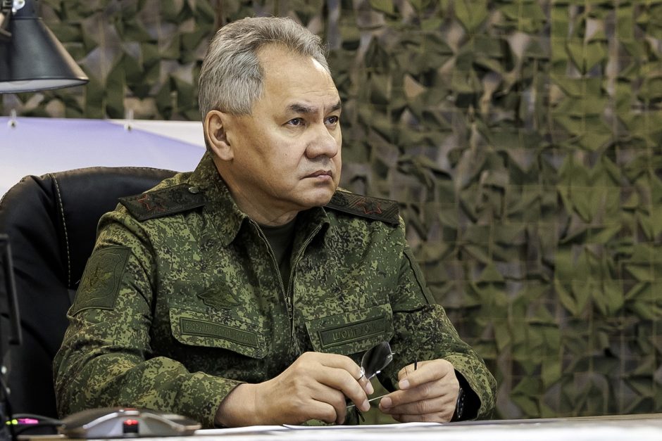 Ministerija: Rusijos gynybos ministras apžiūrėjo Ukrainos fronto liniją