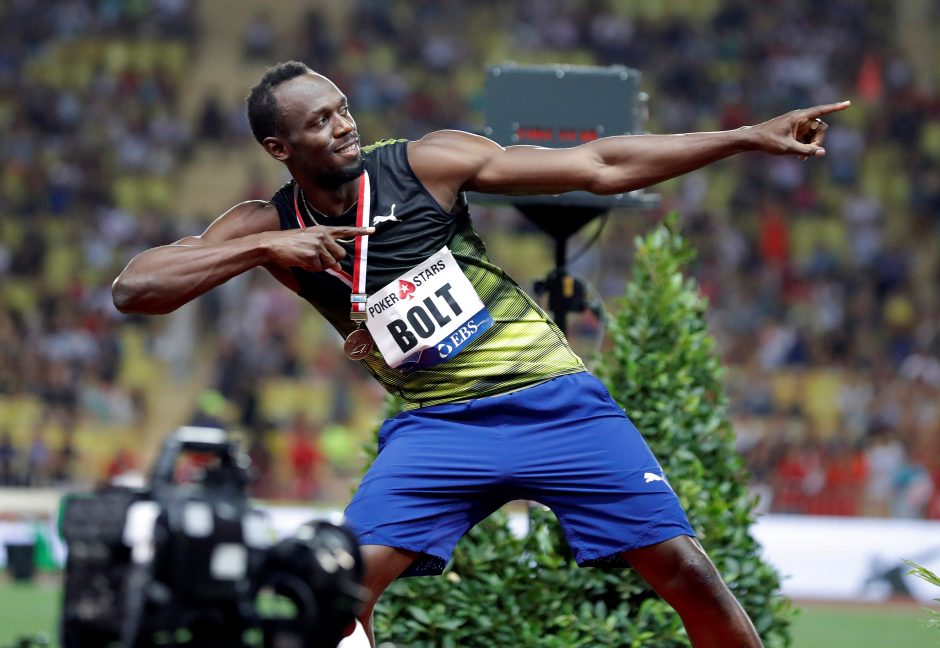 U. Boltas įgauna pagreitį – 100 m greičiau nei per 10 sek.