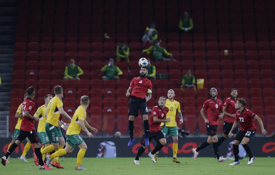 Pergalė, kurios laukta beveik ketverius metus: Lietuvos futbolininkai įveikė albanus