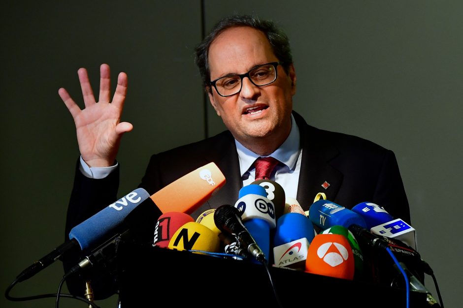Ispanijos teismas uždraudė Katalonijos prezidentui 18 mėnesių eiti pareigas