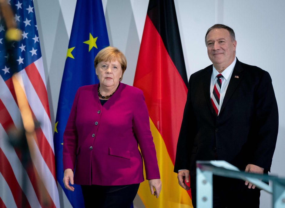 M. Pompeo ir A. Merkel pabrėžė glaudžius JAV ir Vokietijos ryšius