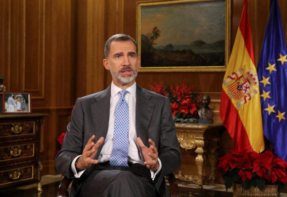 Ispanijos karalius Katalonijos politikams palinkėjo vengti konfrontacijos