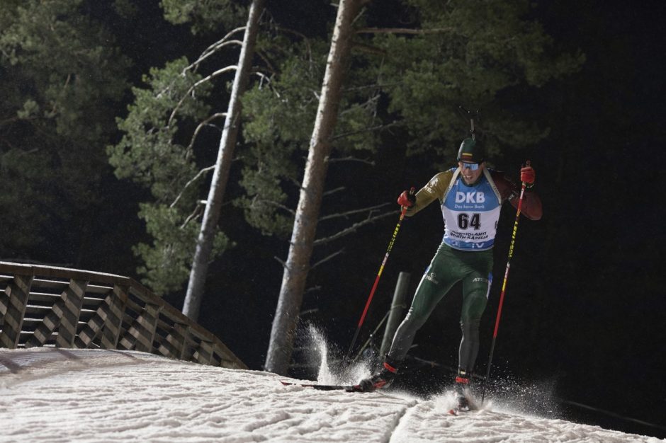 K. Dombrovskis užėmė aukščiausią vietą tarp Lietuvos biatlonininkų pasaulio čempionate