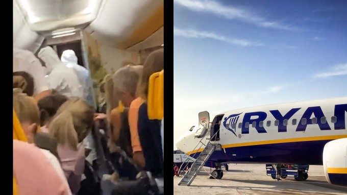 „Ryanair“ lėktuve – koronavirusu užsikrėtęs keleivis