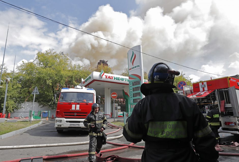 Maskvoje kilusį gaisrą gesino 70 ugniagesių