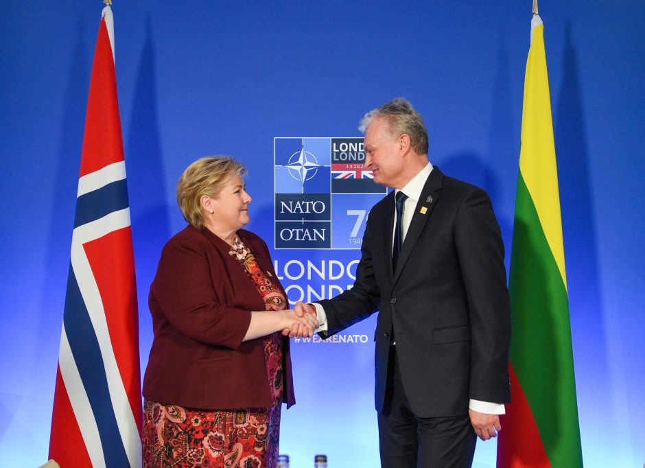 G. Nausėda su Norvegijos premjere aptarė gynybos ir energetinio saugumo klausimus