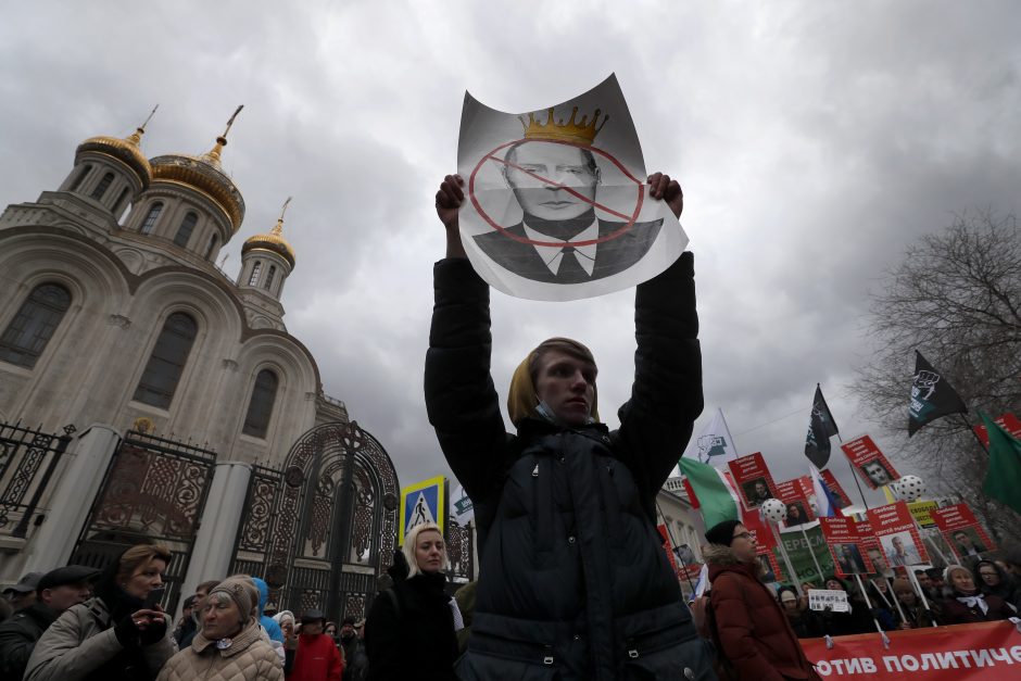 Rusijos opozicija surengė demonstraciją „už Rusiją be Putino“