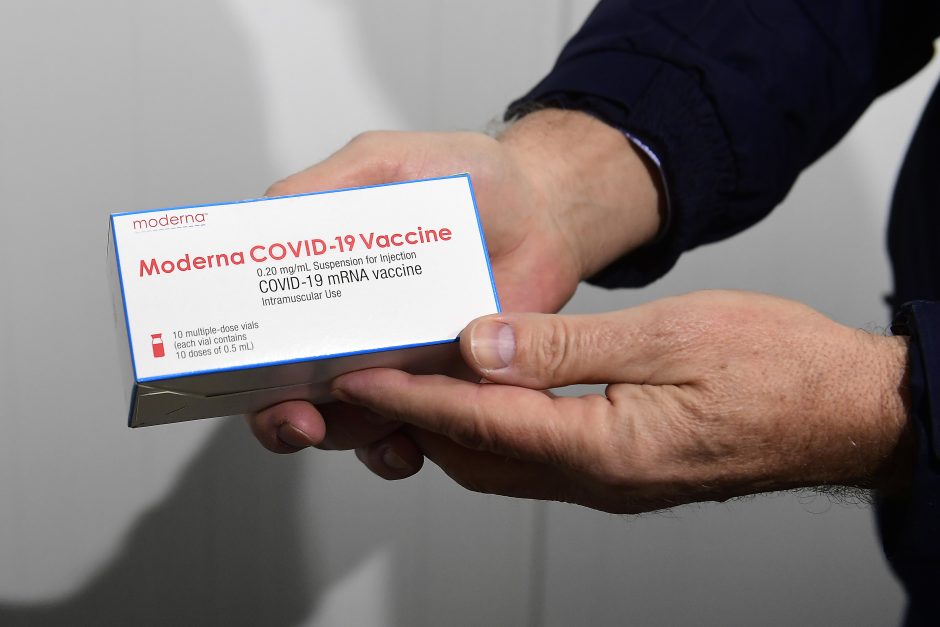 Į Latviją atgabenta pirmoji „Moderna“ vakcinos siunta