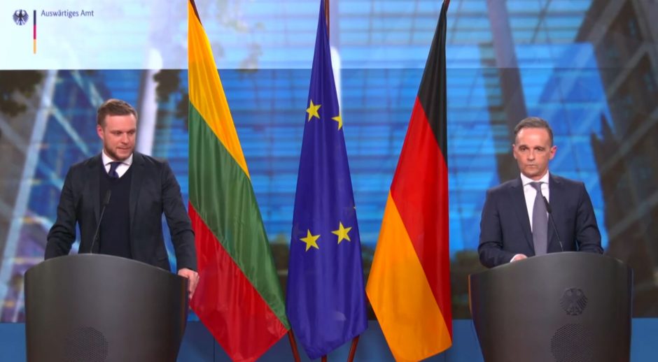 G. Landsbergis su Vokietijos kolega sutarė bendradarbiauti kovoje prieš dezinformaciją