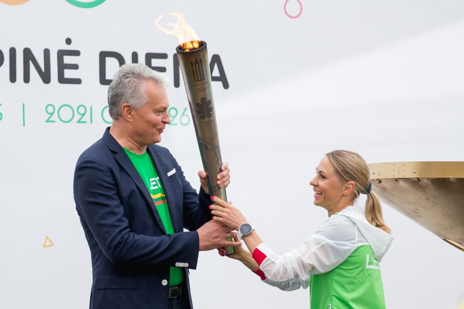 Olimpinės dienos finalinio renginio startą paskelbė prezidentas G. Nausėda ir olimpiečiai
